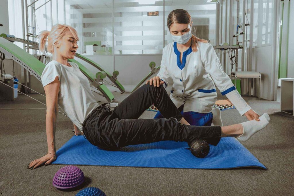 Adult Physical Therapy Nevada and California - Mustard Seeds Therapy Physical Therapist, performing Physical Therapy on patient