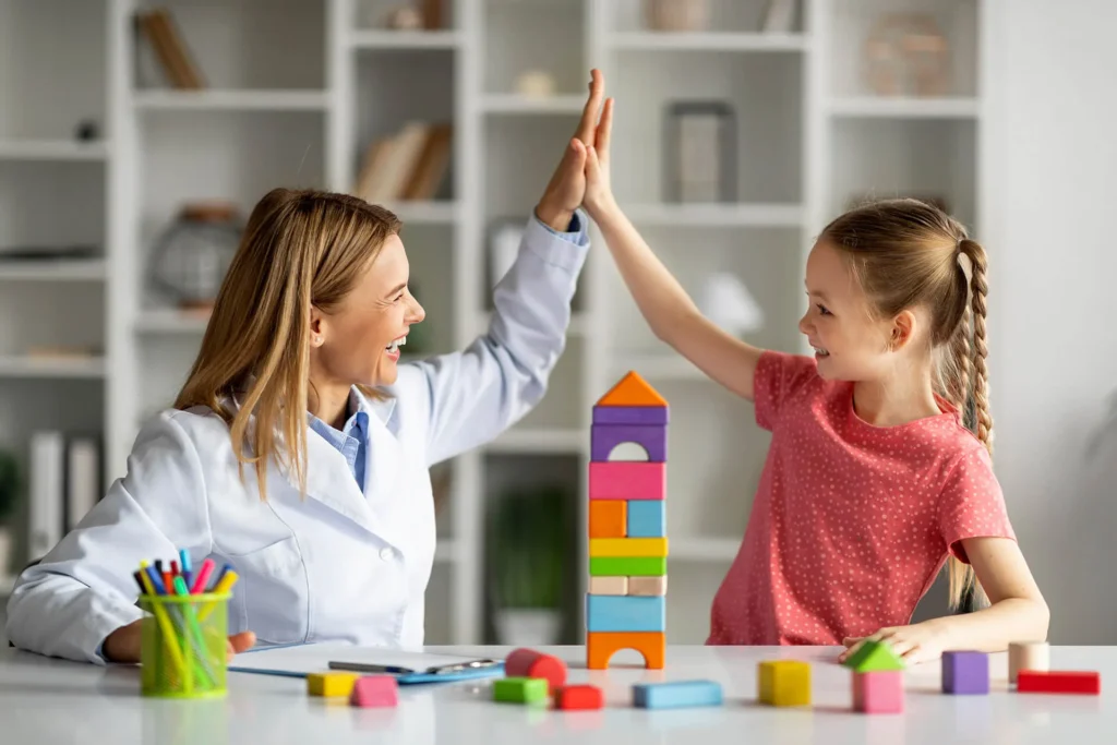 Pediatric-Occupational-Therapy-California-Patient-and-Therapist-High-Five-1