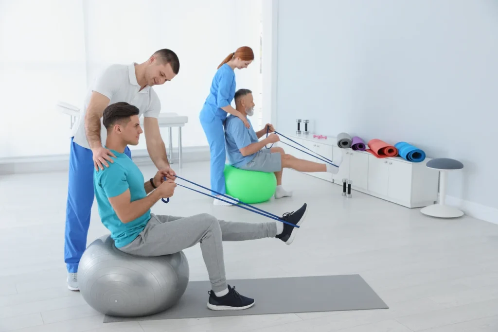 Adult Physical Therapy Services - A physical Therapist performing Physical Therapy on an Adult